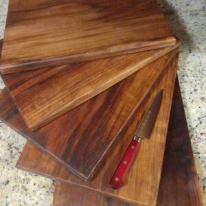 Walnut cutting boards.