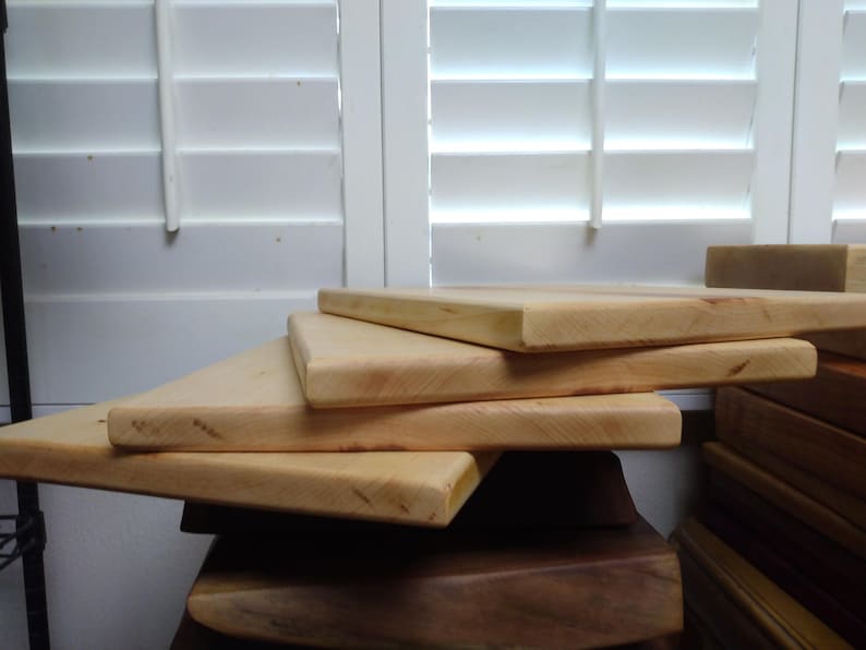 Maple cutting boards.