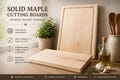 Handmade Solid Maple Cutting Board – Reversible Hardwood Butcher Block – Food Safe – Made in Utah