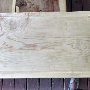 Handmade Solid Maple Cutting Board – Reversible Hardwood Butcher Block – Food Safe – Made in Utah image 4