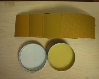 All-Natural Cutting Board Wax Care Kit – Made with 100% U.S. Beeswax & Food-Grade Mineral Oil + Sandpaper