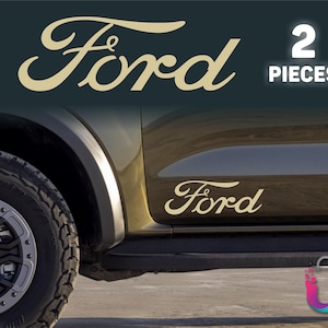 2-Pack Ford Racing Vinyl Decals – 9.65&quot; Emblem Stripes & Graphic Stickers for Cars Graphic, Emblem, Stripe, Badge.