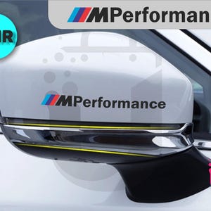 2x BMW M Performance 6&quot; Vinyl Decals – For Side Mirrors or Door Handles (5 Color Options)