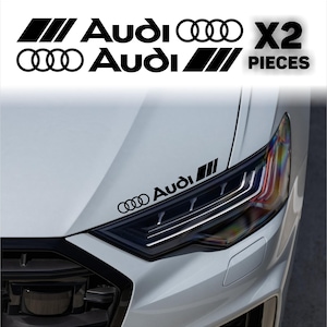 2x Audi Racing 11&quot; Vinyl Decal Stickers – For Side Skirt, Door Bottom, Hood & Body Panel – Available in 6 Color Options