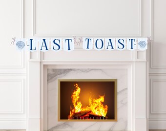 Last Toast on the Coast Bachelorette Banner, Coastal Bachelorette Party Banner, Coastal Cowgirl Party Decorations, Coastal Bridal Shower