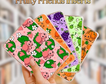 Fruity Friends Turtle Inserts - Kindle, Kobo, E-Reader, Ipad Mini or Custom Size Insert