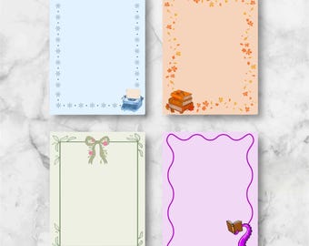 Bound by the Seasons | Bookish Notepads – 5x4" | Seasonal Stationery for Readers & Journaling