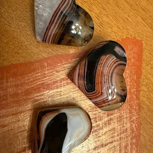 Sardonyx Hearts set of 3