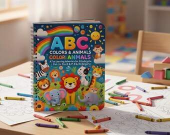 Caderno de exercícios ABC para crianças pequenas, alfabeto para impressão pré-escolar, cores, formas, idades de 2 a 5 anos, aprendizagem em casa, livro de atividades educacionais de rastreamento