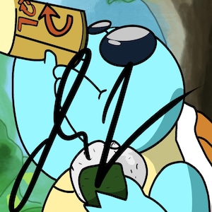 Cool Squirtle Drinking Soda (Watermark-Free print w/purchase)