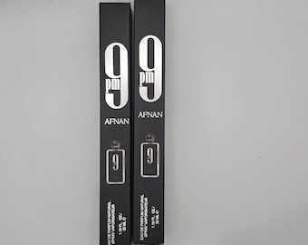 2 Packs-Afnan 9 pm Eau de Parfum Spray Fragrance for Men 35ml (1.2  fl oz)-inspired