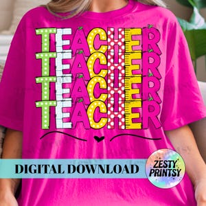 Back to School Teacher PNG, Digital Download Shirt, Funny Teacher Design PNG, First Day of School Sublimation, Teacher Life Shirt Graphic