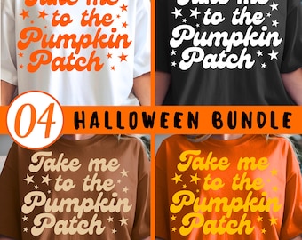 Take Me to the Pumpkin Patch PNG Bundle, Cute Fall Halloween Digital Download Autumn Pumpkin Clipart Sublimation, Spooky Season Shirt Design