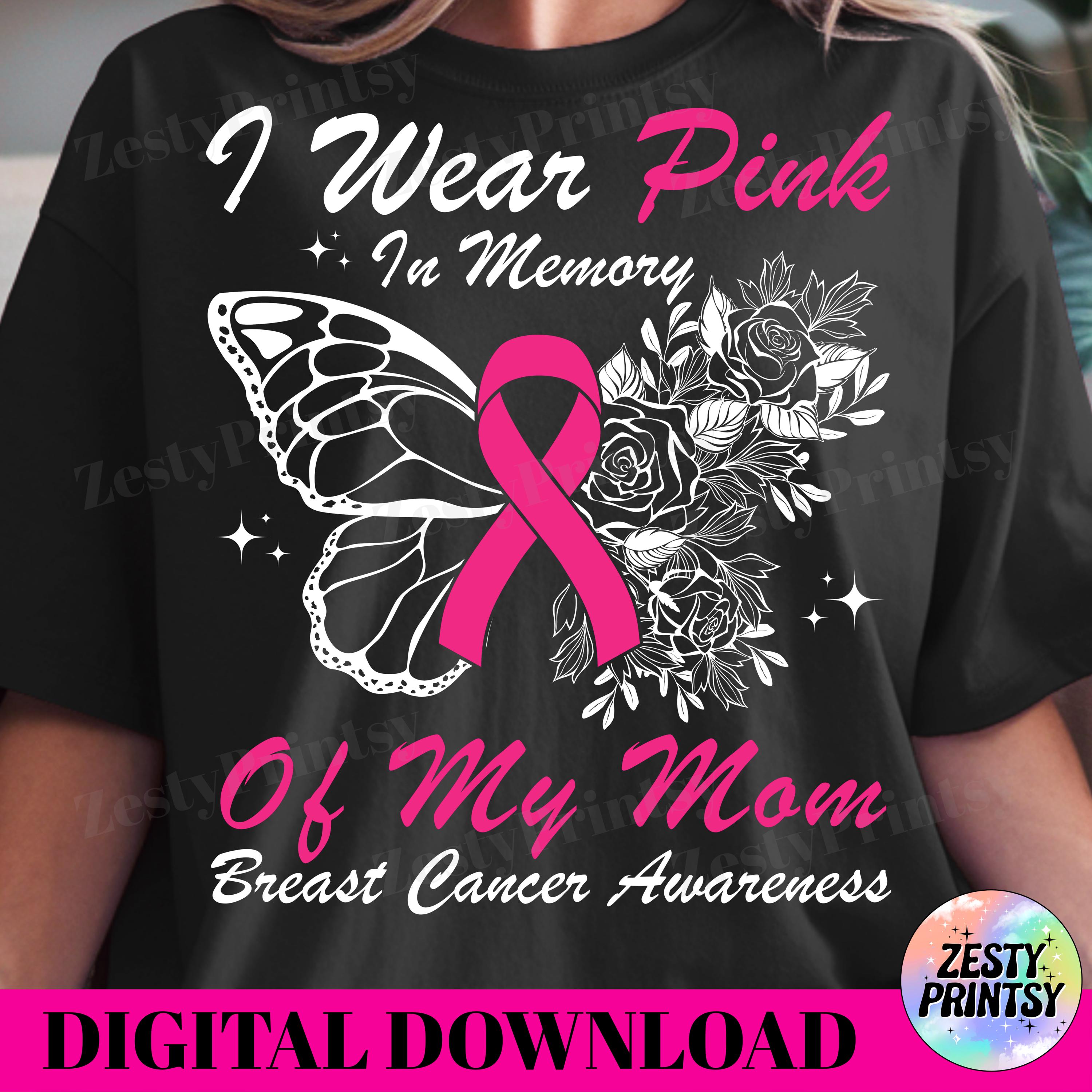 Memory Cancer Design Breast Cancer Awareness Month PNG Bundle for Shirts, I Wear Pink in ...
