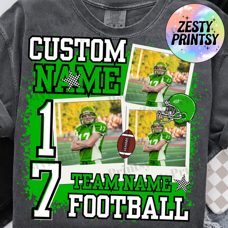 Fotbollssäsongen PNG-paket, retro höstfotboll Clipart, fotbollsmamma sublimering, matchdag PNG, anpassad spelare PNG, sportlag PNG-designer bild 7
