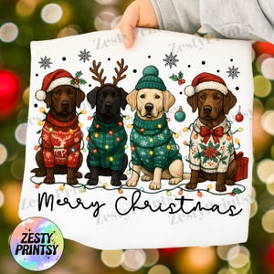 Labrador Merry Christmas PNG, Retro Dog Christmas Lights, Holiday Season Sublimation Design Download, Vintage Xmas Pet Lover Digital Art