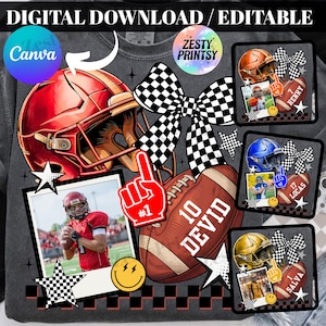 Fotbollssäsong PNG-paket, anpassade fotbollsfotodesigner, kokettrosett PNG, höstfotboll PNG, fotbollsmamma-sporttröja.