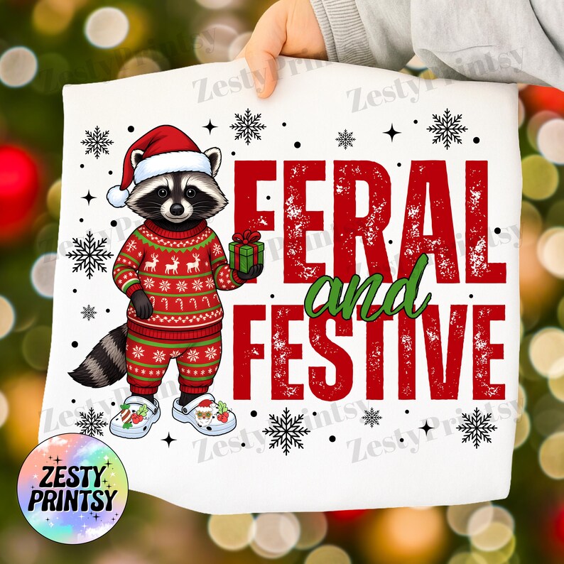 Funny Goose Raccoon Christmas PNG Bundle, Merry Christmas Sublimation ...