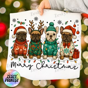 French Bulldog Merry Christmas Retro PNG, Holiday Dog Clipart, Vintage Christmas Pet SVG, Xmas Aesthetic Sublimation Design, Funny Dog Lover