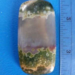 Rare marovato translucent 7th vein Ocean Jasper cabochon