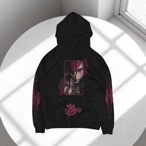 Vi Hoodie Arcane | Bold Pink Punk Style Sweatshirt | League of Legends Vi Cosplay Gift | Arcane Netflix Vi Fan Merch