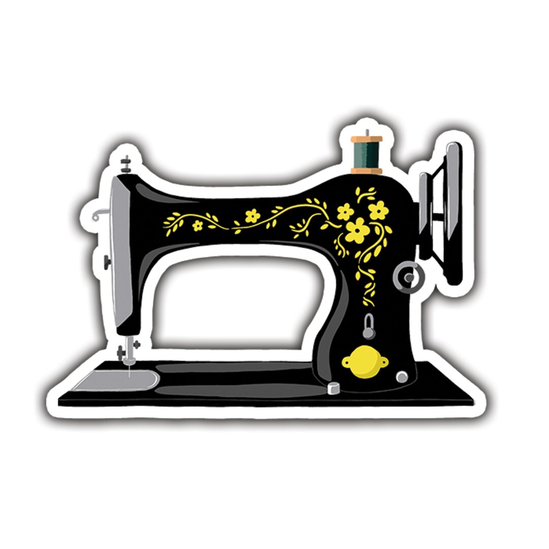 Sewing Machine Sticker Vintage Sticker Laptop Sticker Etsy