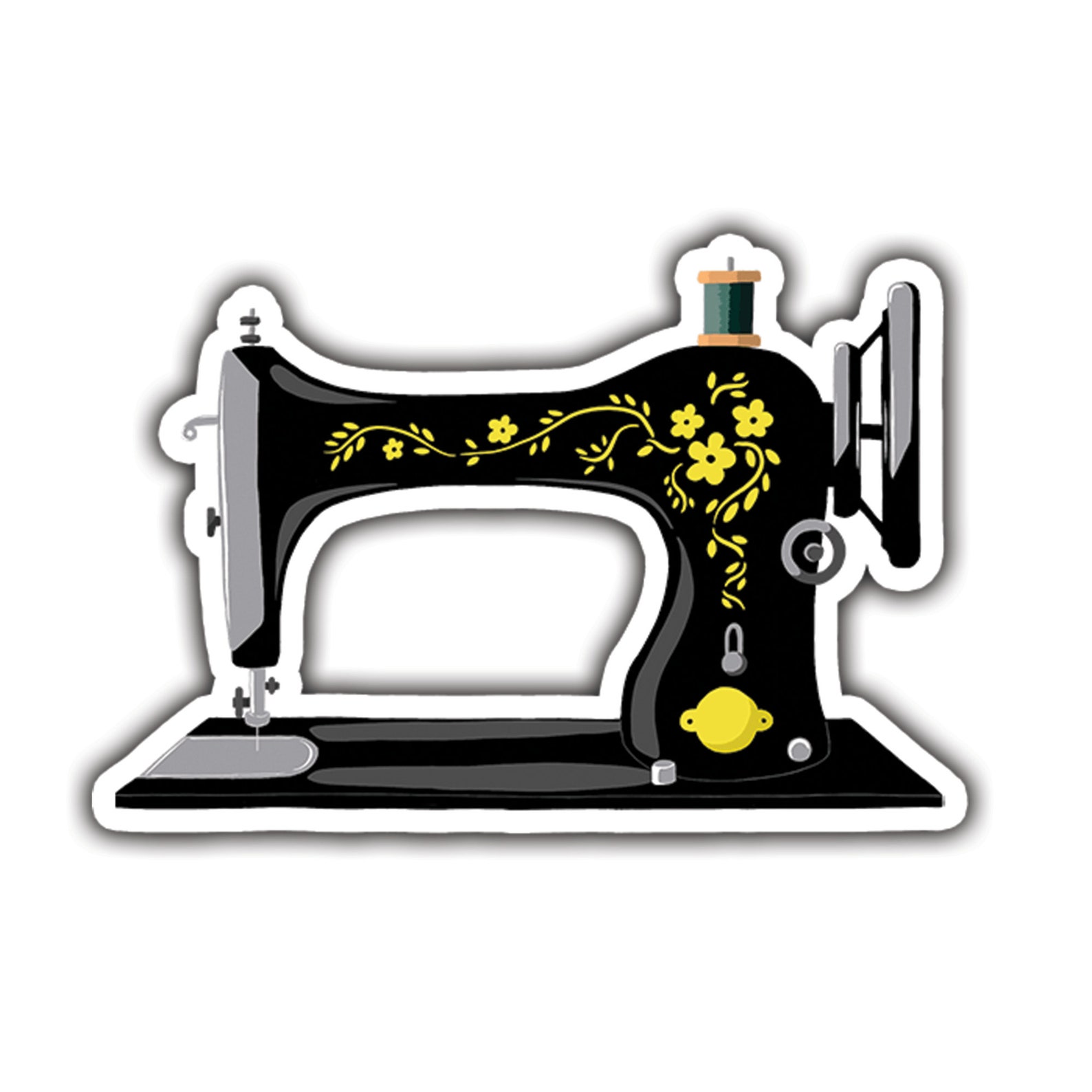 Sewing Machine Sticker Vintage Sticker Laptop Sticker - Etsy