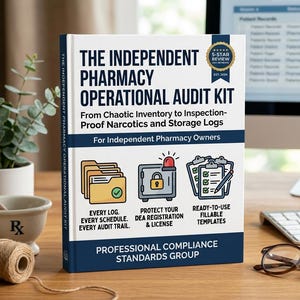 Independent Pharmacy Operational Audit Kit | DEA State Board Compliance Handbook | Controlled Substance Logs, Checklists, Templates