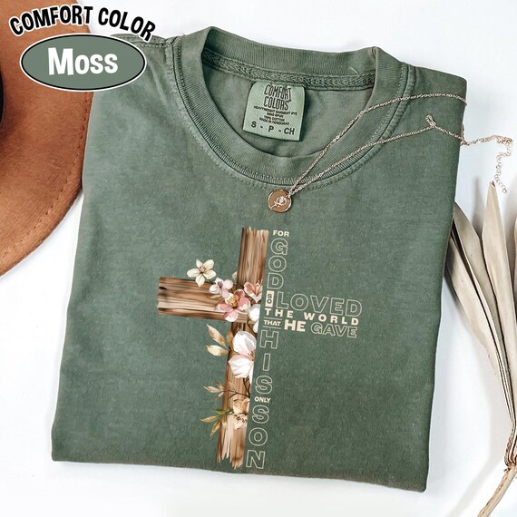 Comfort Colors Cross Shirt: Christian Faith Tee