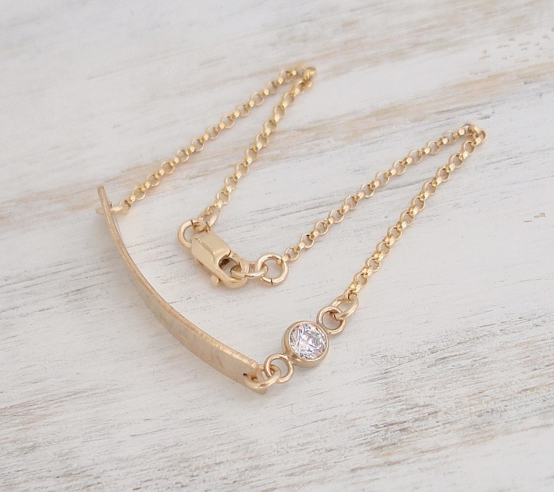 Set of 3 Gold Bar Bracelet Bridesmaid Gift 14K Gold Filled Etsy