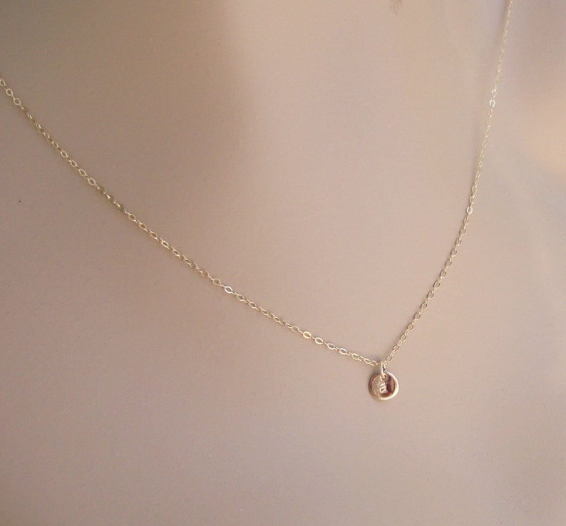 Dainty Gold Necklace 14k Gold Filled Initail Necklace Etsy
