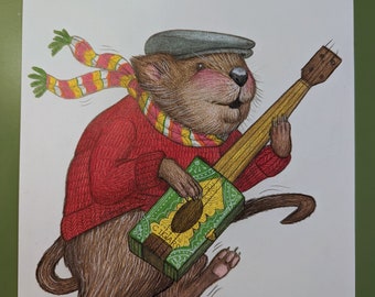 Original Drawing of Charlie Muskrat from Emmet Otter's Jugband Christmas