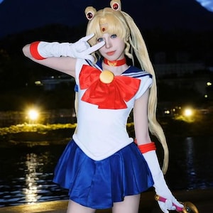 Sailor Moon Cosplay Costume – Handmade Anime Outfit, Magical Girl Dress, Wig + Accessories, Custom Fit, Halloween or Convention Ready