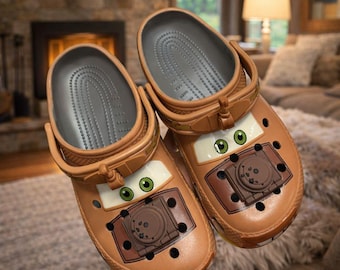 Tow Mater Disney Shoes - Cars Cartoon Movie Kids Crocs, Y2K Streetwear Style, Adult and Kids Sizes