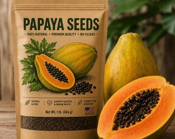 Dried Papaya Seeds | Whole Papaya Seeds | 1 lb