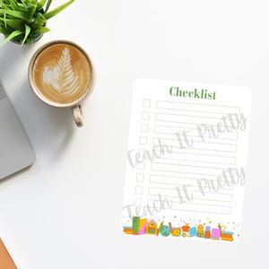 Back to School Checklist | Printable & Editable Canva Template ...