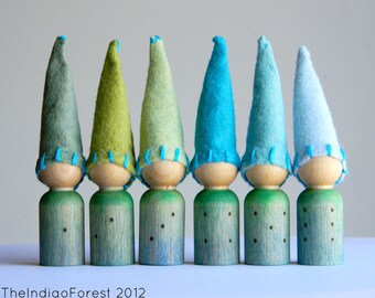 Winter Blue Hues Counting Gnomes (Set of 6)
