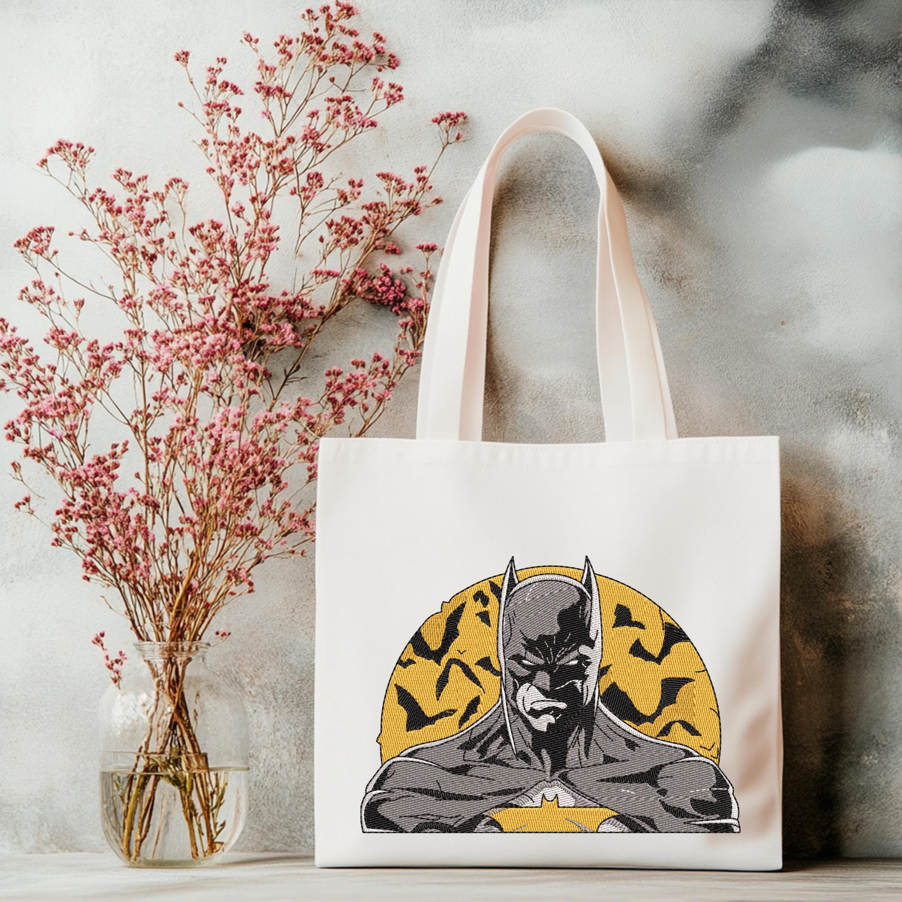 Batman Embroidery Design With Bats, 7 Sizes 3-9 Inch, Superhero ...