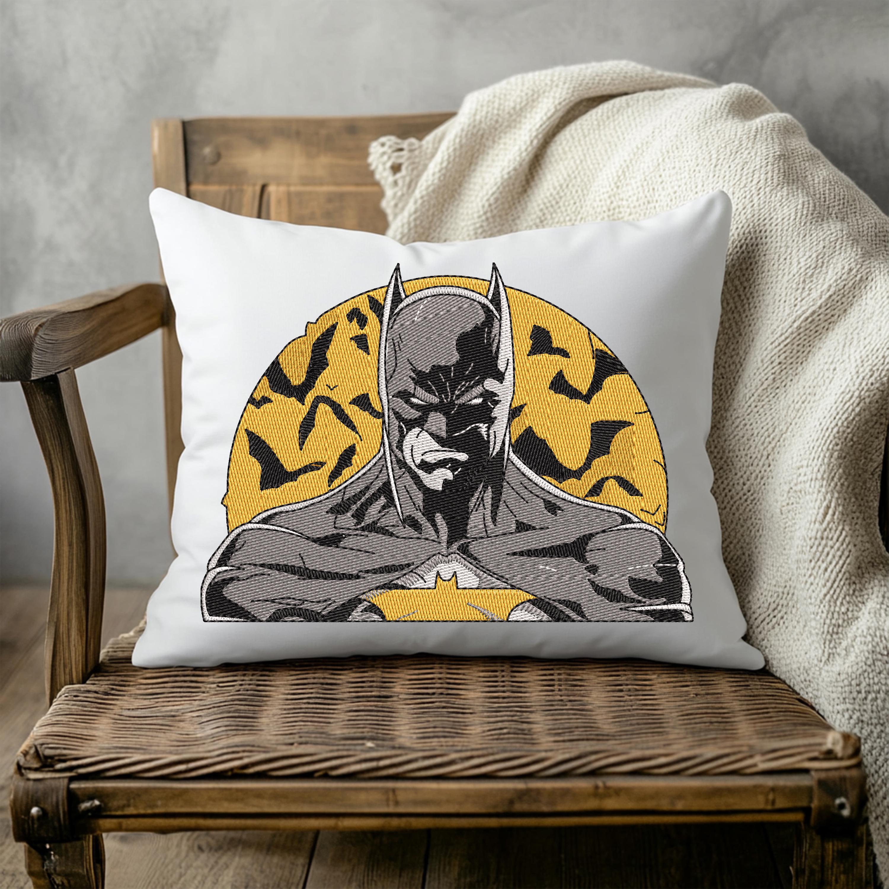 Batman Embroidery Design With Bats, 7 Sizes 3-9 Inch, Superhero ...