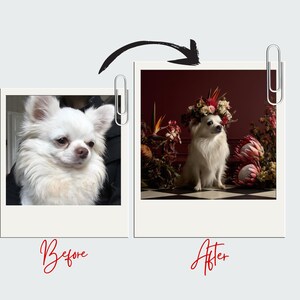 Personalized Pet Portrait from Photo Custom Digital Dog or Cat Illustration Pet Memorial Gift  Custom Pet Art
