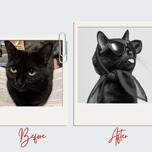 Personalized Pet Portrait from Photo Custom Digital Dog or Cat Illustration Pet Memorial Gift  Custom Pet Art