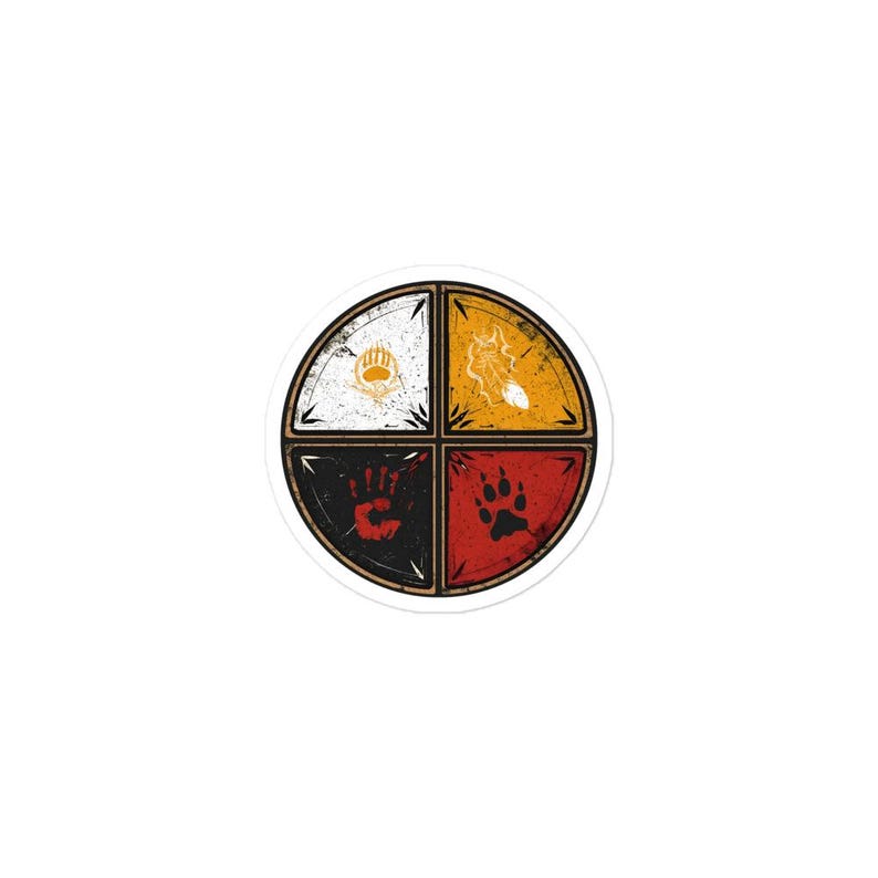 Native American Medicine Wheel Sticker – Bubble Free Vinyl Decal