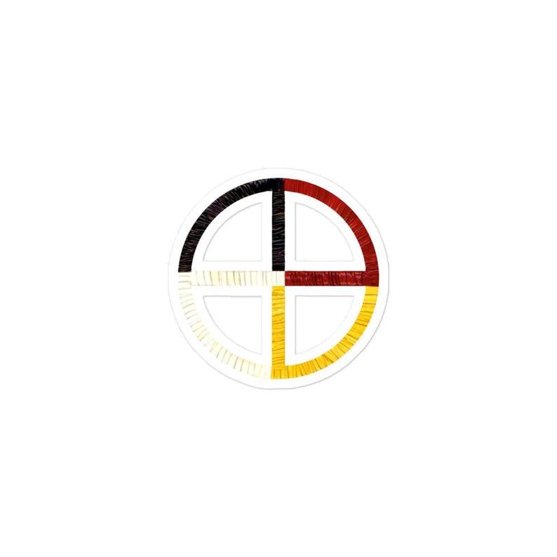 Native American Medicine Wheel Sticker – Bubble Free Vinyl Decal