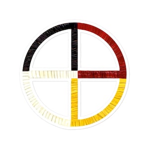 Native American Medicine Wheel Sticker – Bubble Free Vinyl Decal