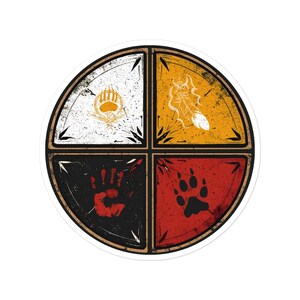 Native American Medicine Wheel Sticker – Bubble Free Vinyl Decal