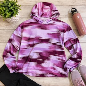 Xersion Performance Hoodie XL Petite Plus Pink Lila Sportpullover Feuchtigkeitsableitend Athleisure