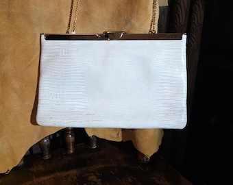 Vintage Etra Snake Clutch – Genuine Leather Evening Handbag, 1980s