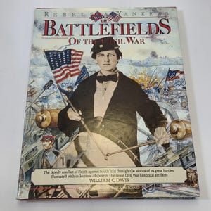Vintage Civil War Book Lot Coffee Table Books Americana Military History Maps Mathew Brady Photography Battlefield Decor