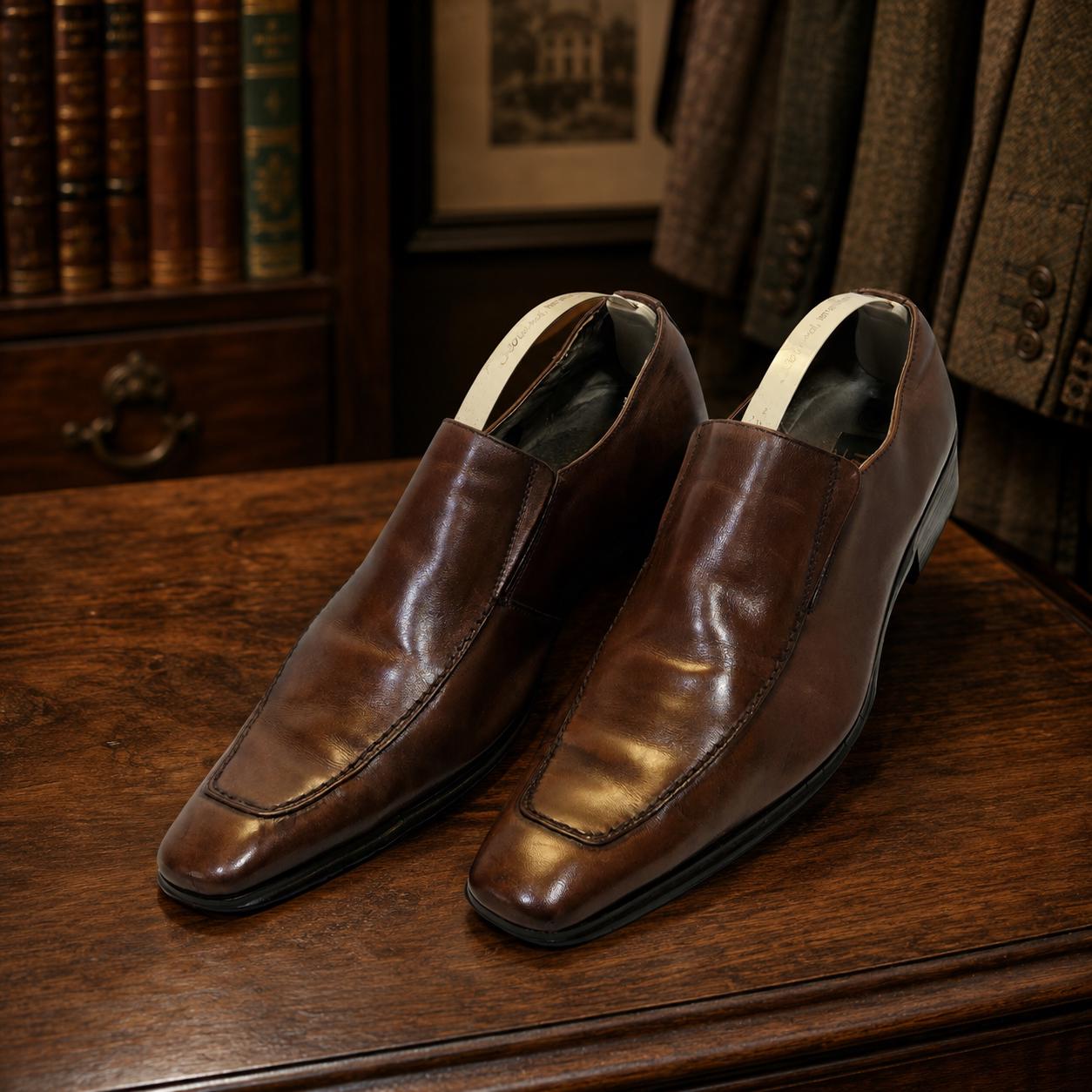 Men Vintage Square Toe Shoe - Etsy