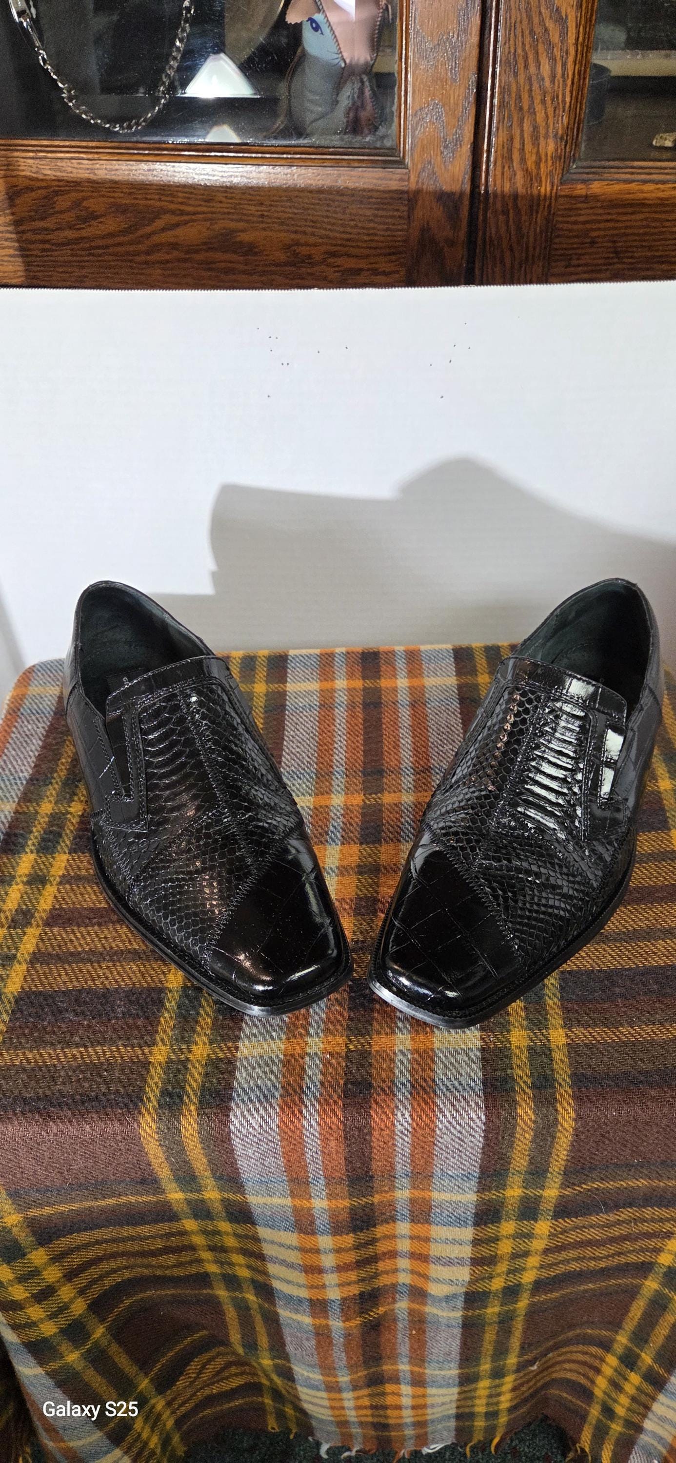Giorgio Brutini Genuine Snake Loafers Black Leather Moc Toe Mens 8 M m81962300736_2.jpg?1741529788 main image 2